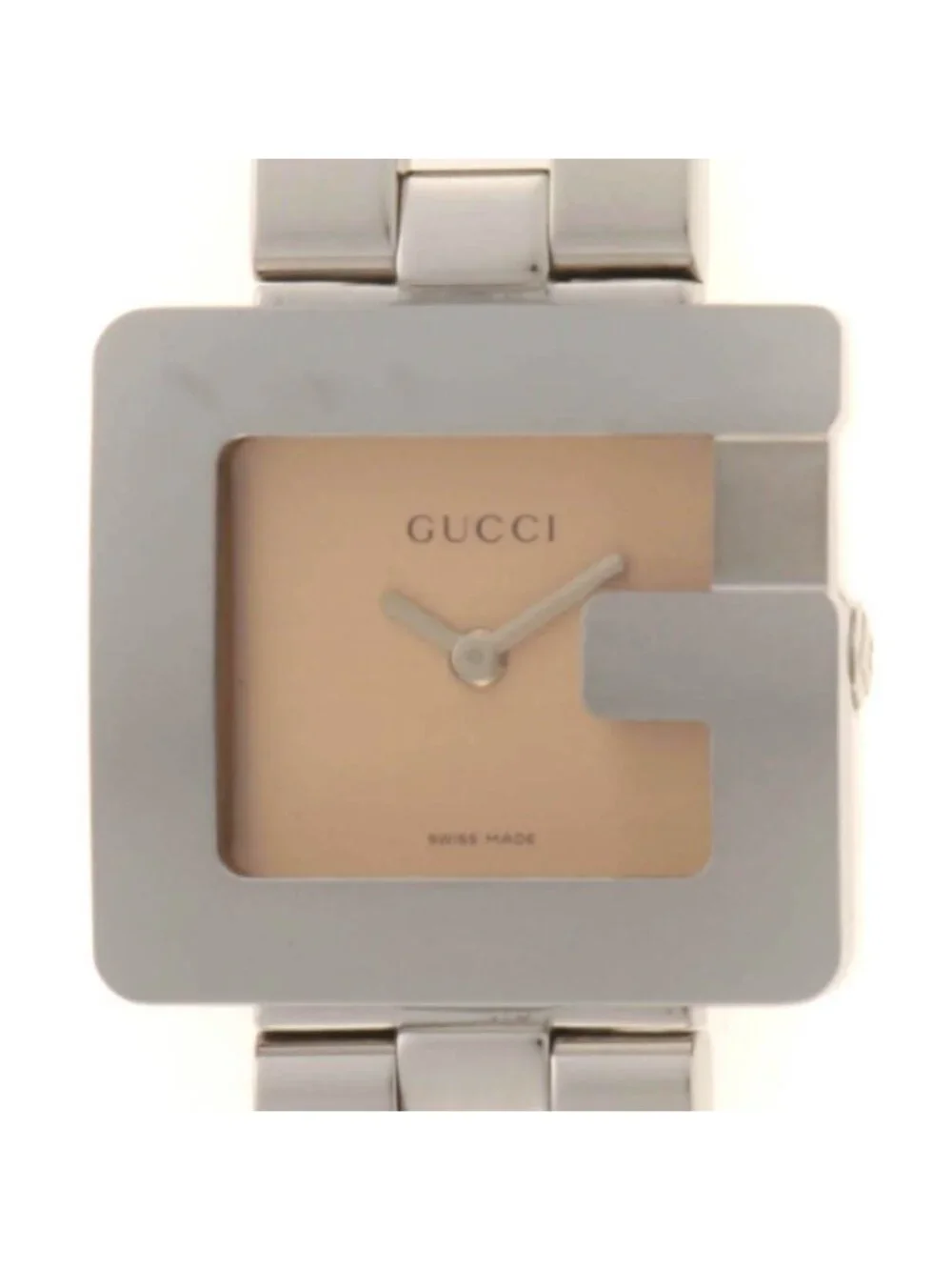 Gucci G Square Watch Stainless Steel Pink Dial Quartz
